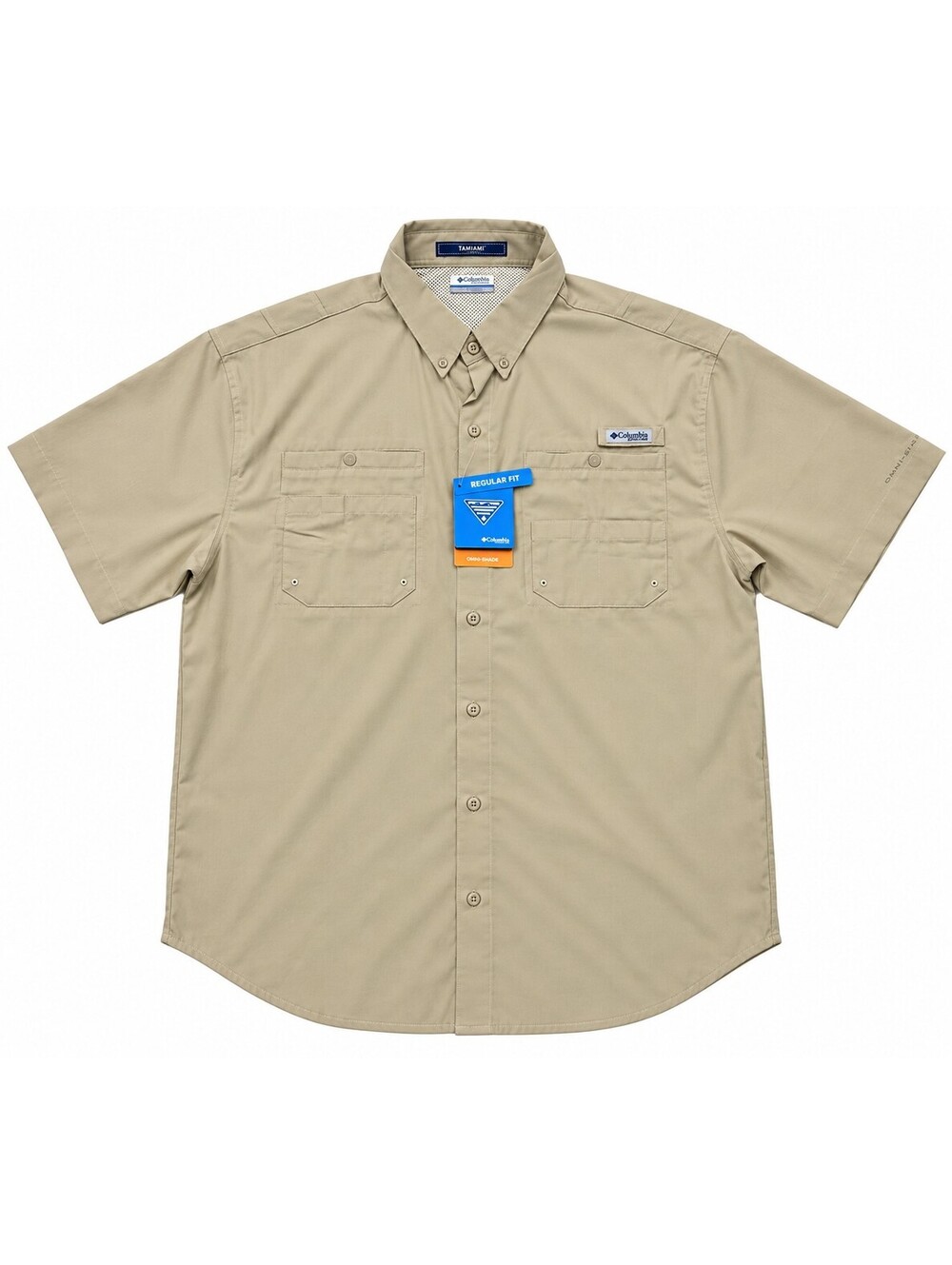 Columbia PFG Tamiami II Shirt Mens XL Fossil Khaki Fishing Omni-Shade NWT